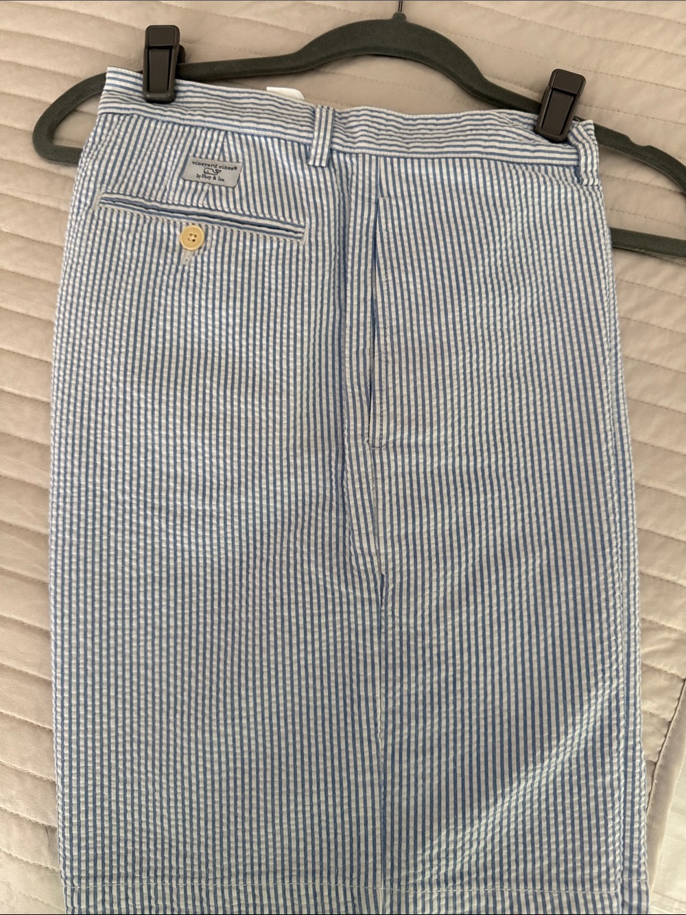 Vineyard Vines Blue & White Seersucker Pencil Skirt